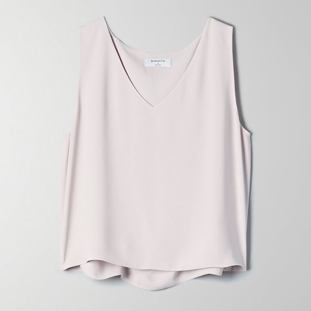 New! Aritza Babaton Gray Silk Tank Top